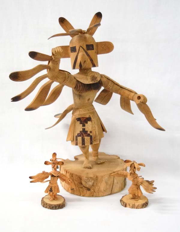 3 Navajo Carved Wood Kachinas by Robert Platero (1 of 5)