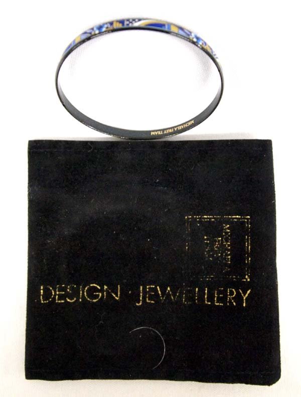 Michael Frey Enamel Bangle Bracelet (1 of 4)