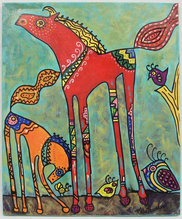 Original Acrylic Painting by Kathy Kills Thunder (1 of 4)