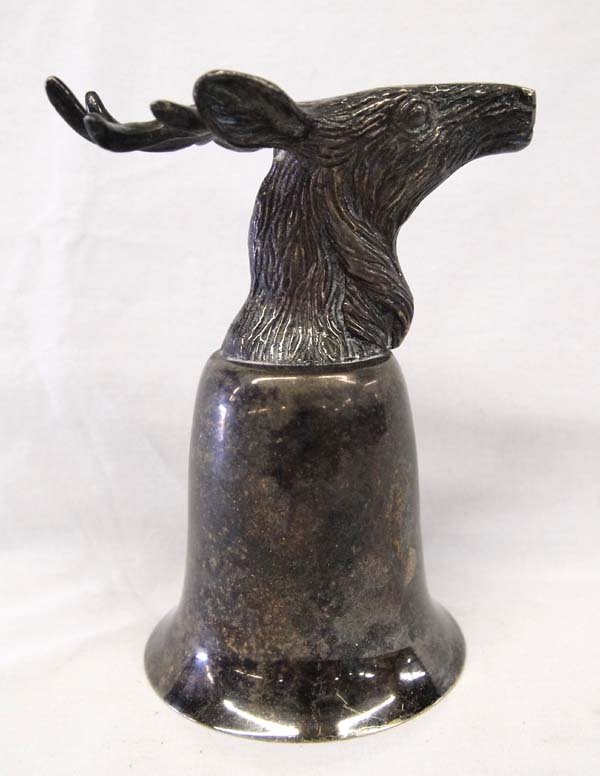 Stag Deer Silver Plate Stirrup Cup (1 of 4)