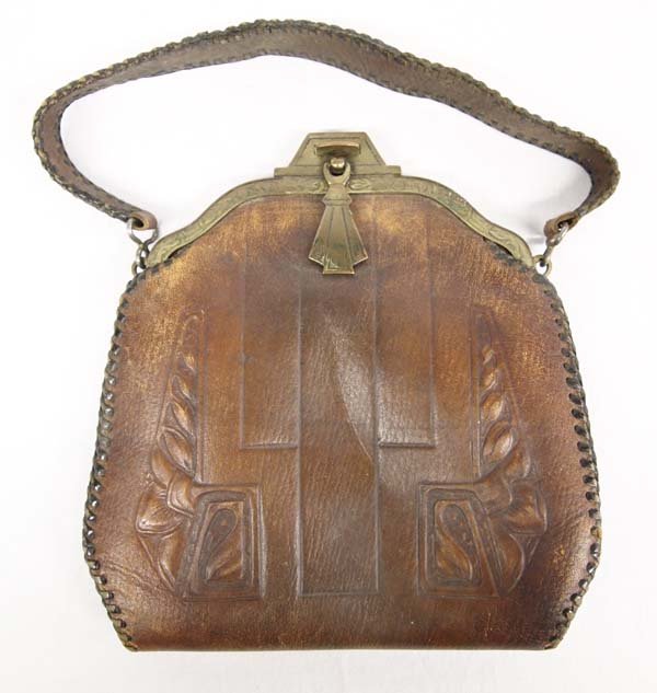 1920s Roycroft Art Deco Leather Purse (1 of 4)