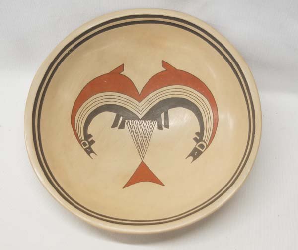 Vintage Mexican Mata Ortiz Shallow Bowl by Ponce (1 of 3)