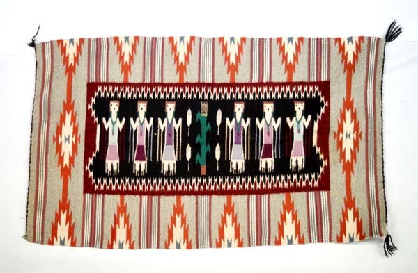 Native American Navajo Yei Bei Chei Textile Rug (1 of 2)