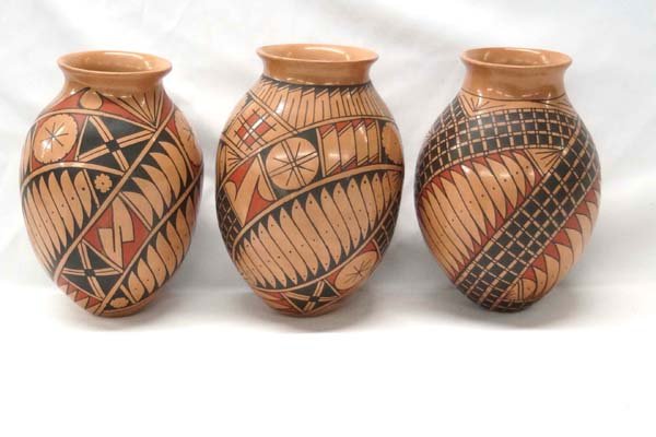 3 Mexican Mata Ortiz Polychrome Jars by Luis Ortiz (1 of 6)