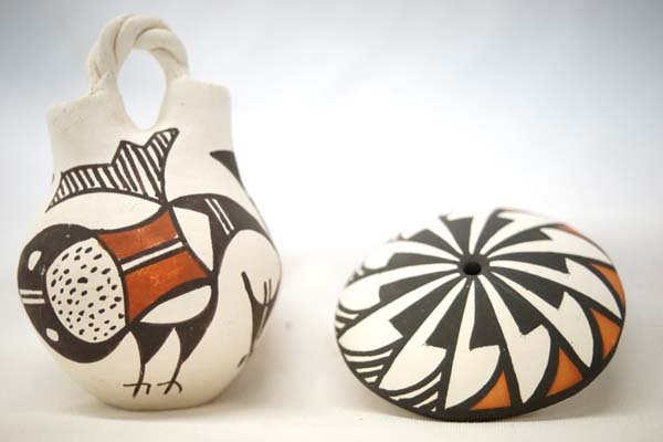 2 Native American Miniature Acoma Pottery (1 of 3)