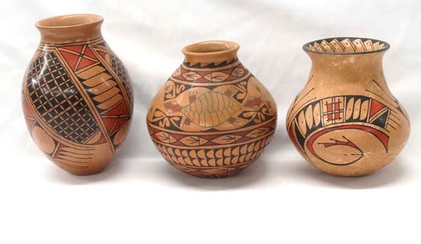 3 Mexican Mata Ortiz Polychrome Jars, All Signed (1 of 4)
