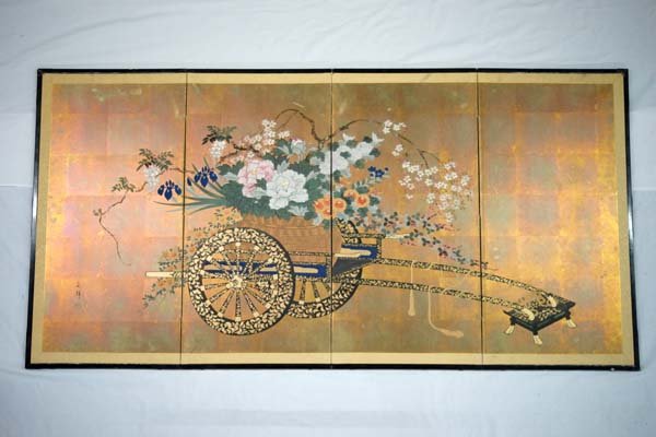 Antique Japanese Cherry Blossom Table Screen (1 of 4)