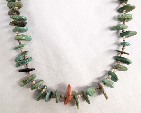 1970 Navajo Natural Turquoise Nugget Necklace (1 of 6)