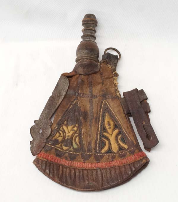 Antique 18th Century French Leather Hunting Pouch (1 of 2)