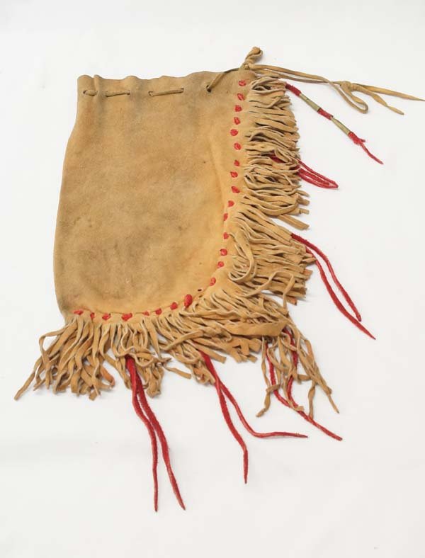 Vintage Plains Indian Suede Leather Fetish Bag (1 of 2)