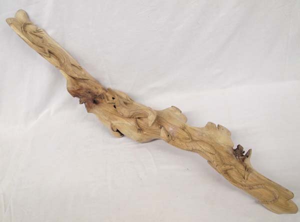 Indonesian Hand Carved Hibiscus Wood Lizard Family (1 of 8)