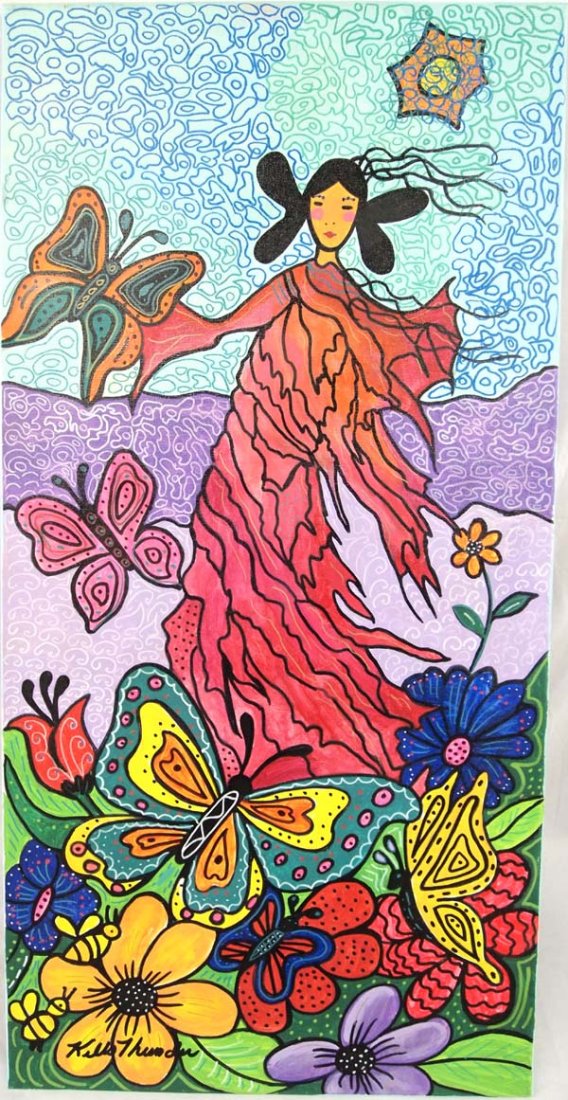 Original Acrylic Painting by Kathy Kills Thunder (1 of 4)