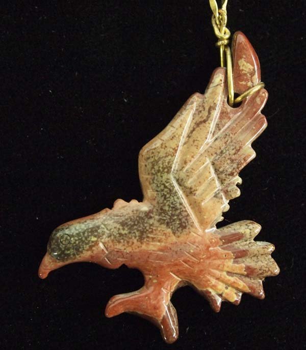 Northwest Coast Jasper Eagle Pendant Necklace (1 of 4)