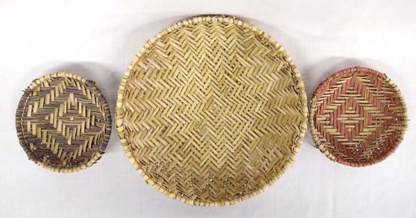 3 Native American Hopi Sifter Baskets (1 of 2)
