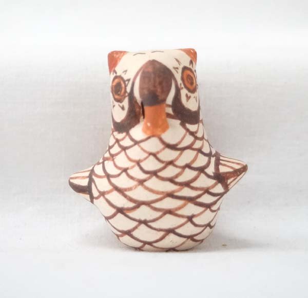 Native American Zuni Polychrome Pottery Owl (1 of 3)