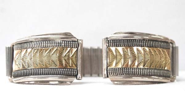 Navajo 14K Gold on Sterling Silver Watch Band (1 of 2)