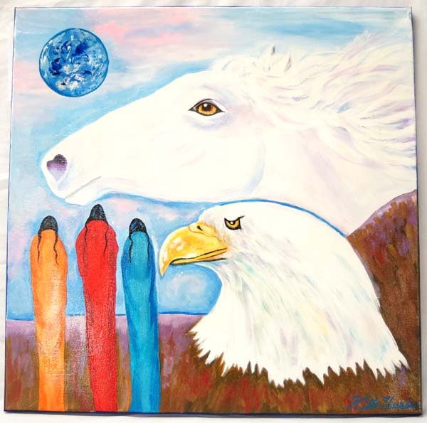 Original Acrylic Painting by Kathy Kills Thunder (1 of 3)