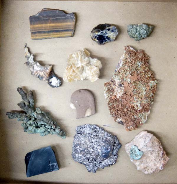 Collection of New Mexico Rocks and Minerals: Collection of New Mexico Rocks and Minerals, from the Mangus Ranch, largest measures 3'' x 4''