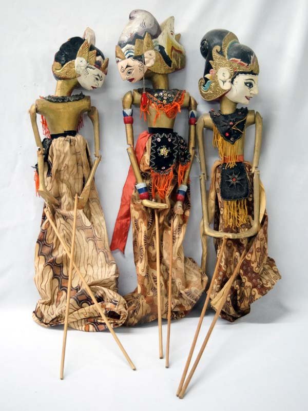 3 Vintage Indonesian Shadow Puppets (1 of 3)