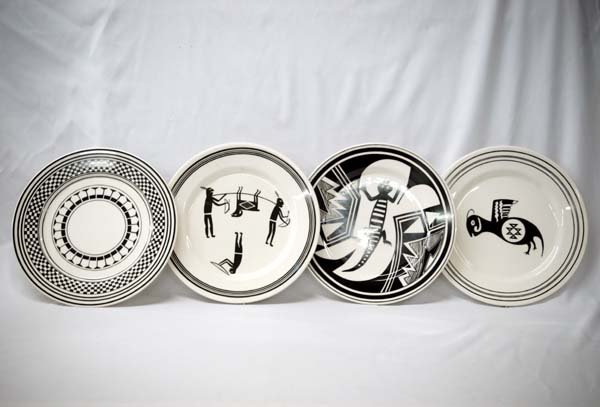 4 Anasazi Traders Decorative Plates (1 of 2)