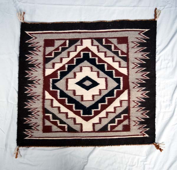 Native American Navajo Wool Textile Rug (1 of 1)