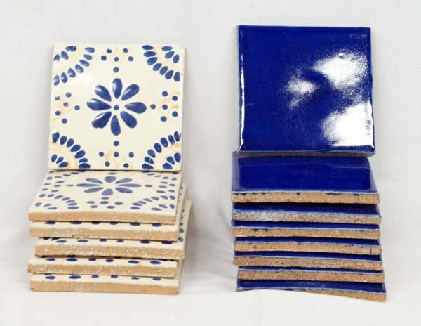 Collection of 14 Mexican Ceramic Tiles (1 of 2)