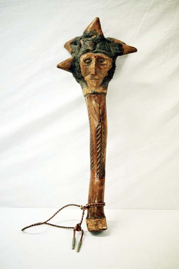Native American Carved Wood War Club (1 of 3)