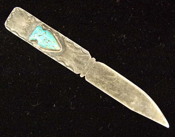 Vintage Navajo Fred Harvey Silver Letter Opener (1 of 2)