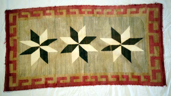 Antique Navajo Textile Rug with Valero Stars (1 of 4)