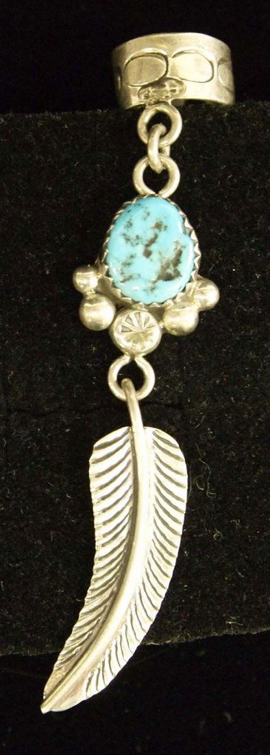 Vintage Native American Navajo Silver Ear Cuff (1 of 3)