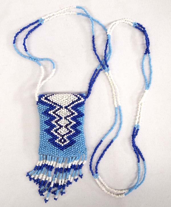 Plains Indian Beaded Fetish Bag Necklace (1 of 3)