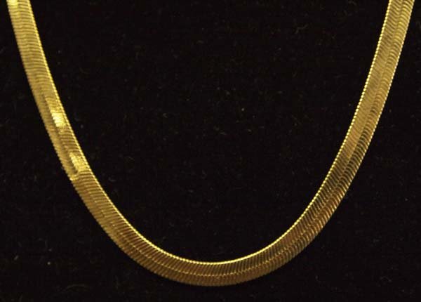 Elegant Italian 14K Gold Herringbone Chain (1 of 4)