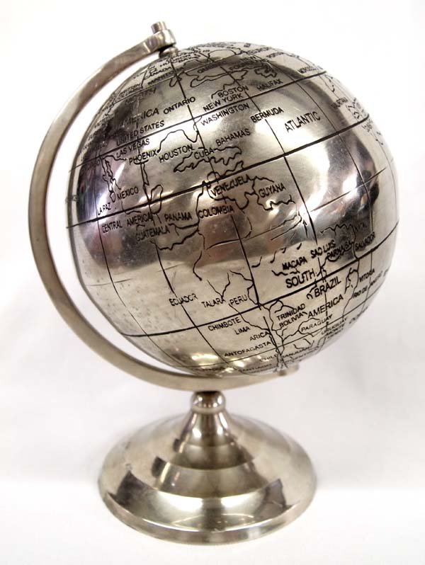 Vintage Heavy Cast Metal Globe (1 of 3)