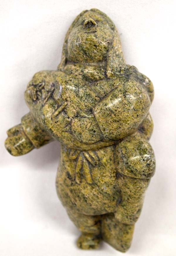 Alaskan Inuit Carved Stone Mother and Child (1 of 4)