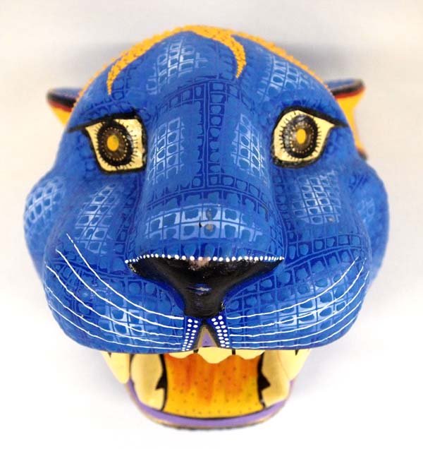 Mexican Oaxacan Carved Wood Mask by Santiago (1 of 3)