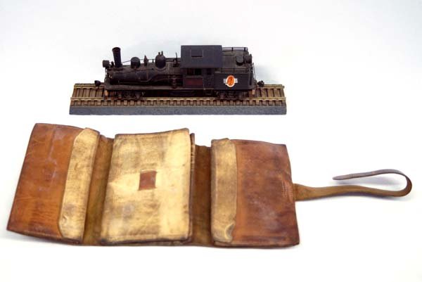 Antique Leather Wallet + Train on Tracks (1 of 4)