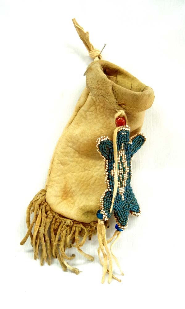 Antique Native American Beaded Fetish with Bag (1 of 2)