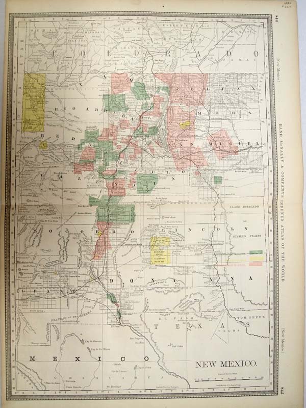 1881 Rand, McNally and Co. New Mexico Map (1 of 2)