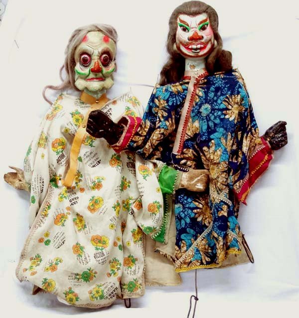Pair of Vintage Chinese Holiday Parade Puppets (1 of 5)