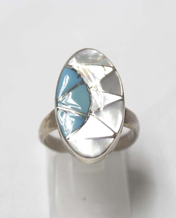 Mid-Century Native American Zuni Silver Ring (1 of 3)