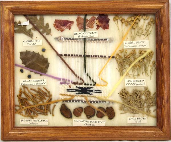 Native American Navajo Framed Dye Chart (1 of 3)