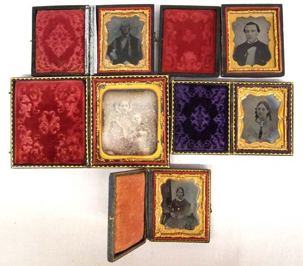 Antique Estate Tintypes in leather cases (1 of 7)