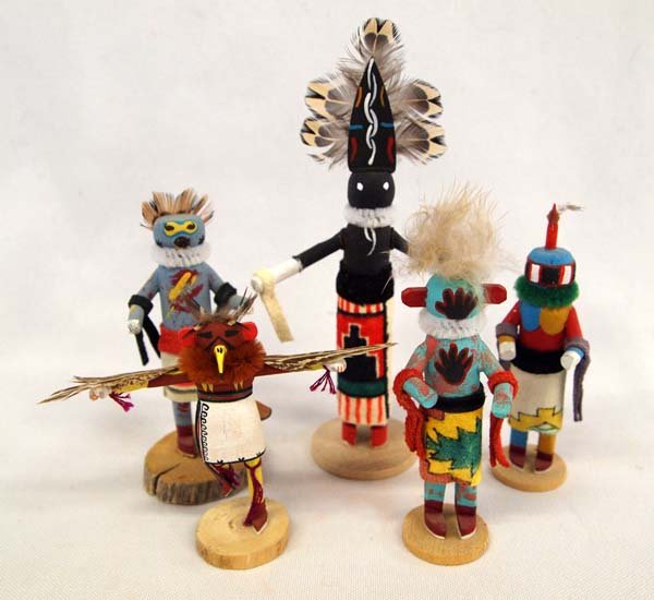 5 Miniature Native American Kachinas (1 of 8)