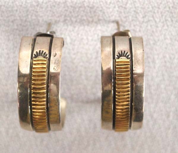 Washoe 14K Gold on Silver Earrings by V. Gabriel (1 of 4)