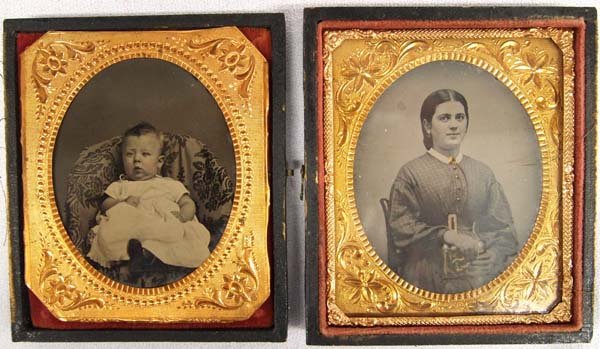 Antique Tintypes in Gouda Case (1 of 4)