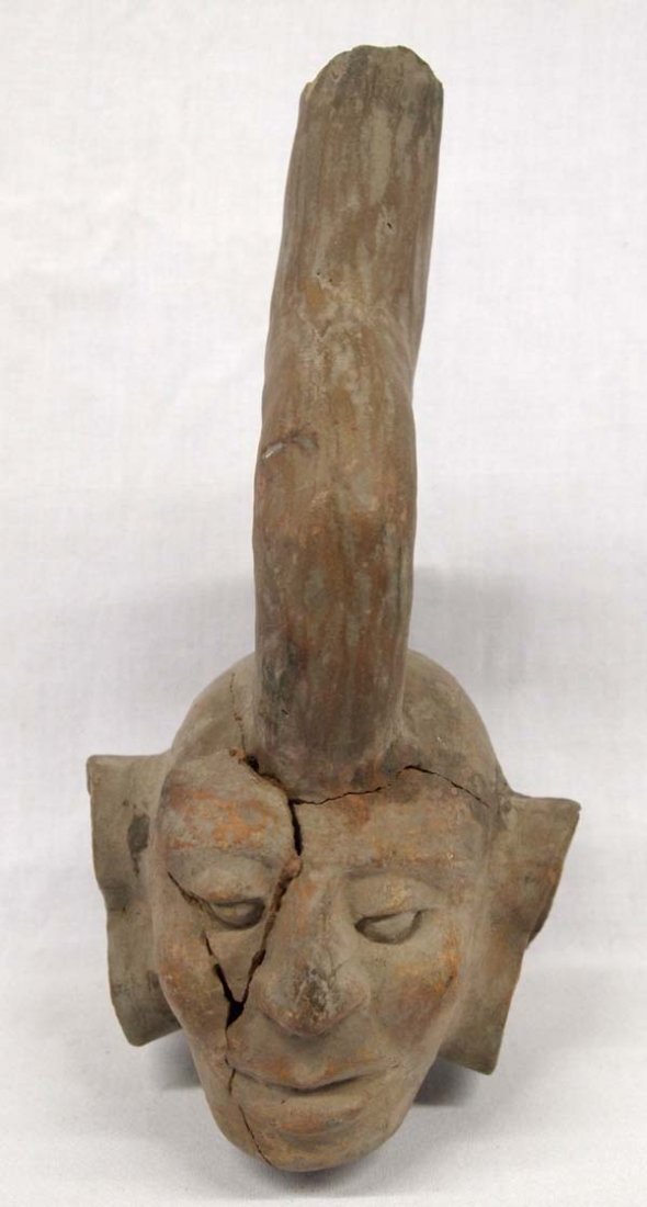 PreColumbian Stirrup Pottery Effigy Jar (1 of 3)