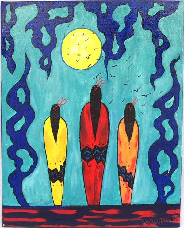 Original Acrylic by Kathy Kills Thunder (1 of 4)