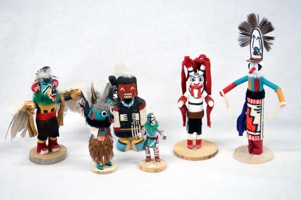 Collection of 6 Native American Kachinas (1 of 2)
