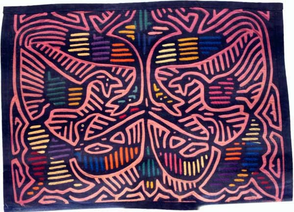 Vintage Framed San Blas Island Kuna Indian Mola (1 of 2)