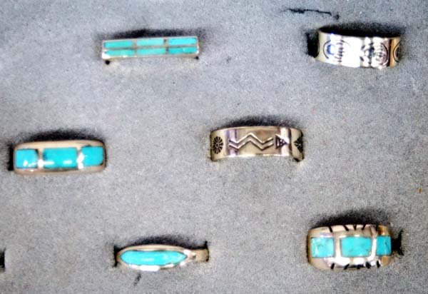 6 Native American Sterling Silver Rings (1 of 1)